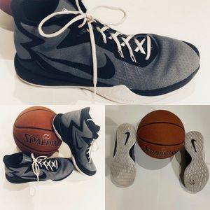NIKE ZOOM EVIDENCE Gray/Black Basketball Shoes - Size 12